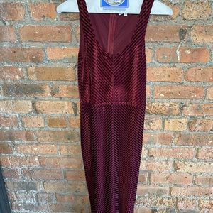 Velvet ribbed bodycon dress